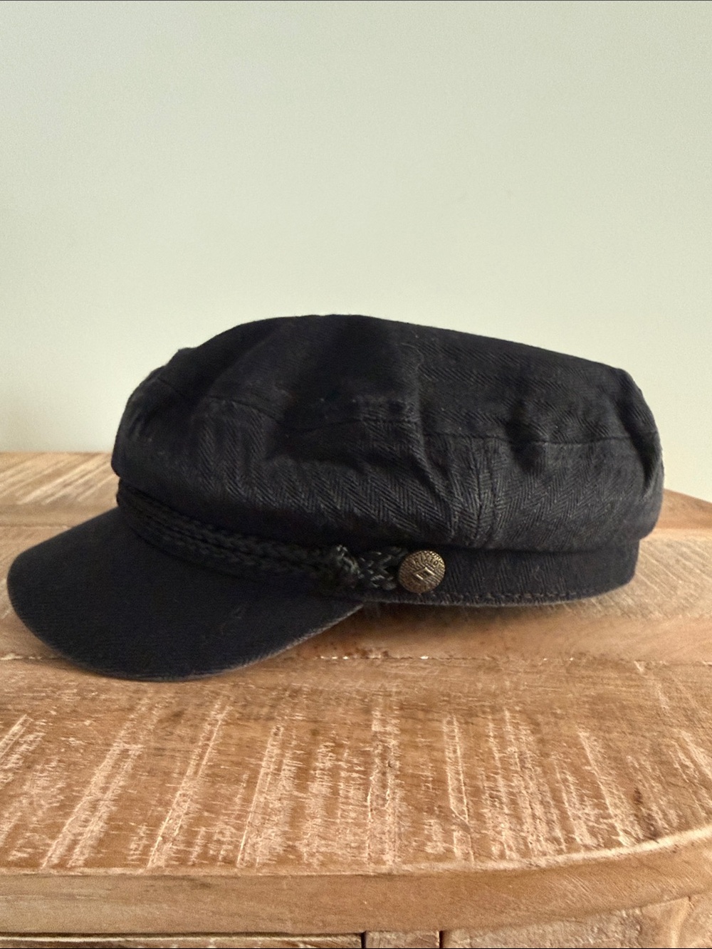 Brixton Fiddler Fisherman Cap M 7 1/4 Black Men Women Classic Modern Hat